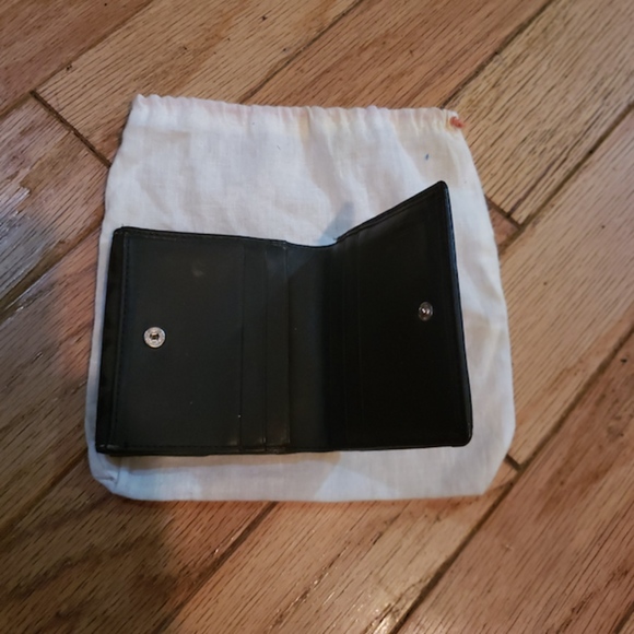 COACH Black Leather and Signature Fabric Wallet - Picture 3 of 4